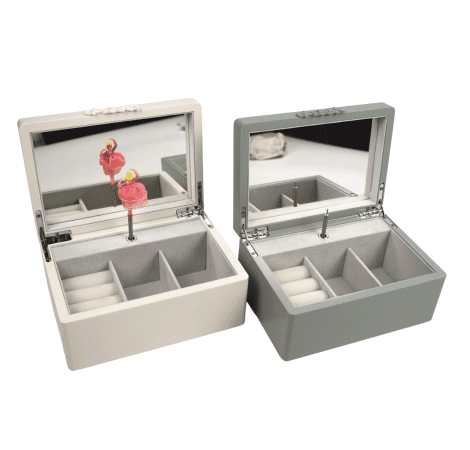 wooden music box with ballerina