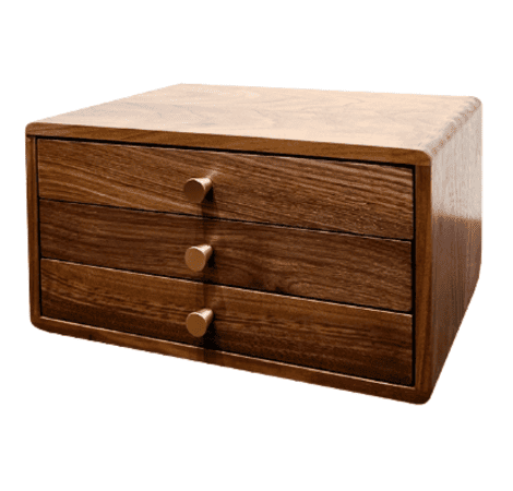 wooden pen box close