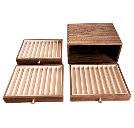 wooden pen box inner trays